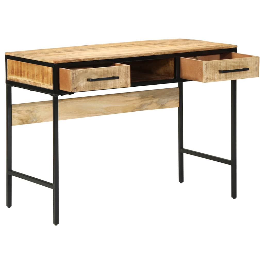 Writing Desk with Shelf Brown 100 x 50 x 75 cm Solid mango wood